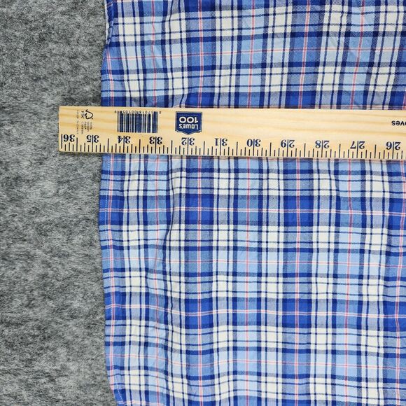 Ralph Lauren Shirt Men XLT Blue Button Plaid Flesh Pony Long Sleeve Casual Tall - Picture 10 of 11